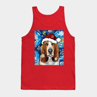 Basset Hound Santa Tank Top